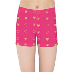 Illustrations Heart Pattern Design Kids  Sports Shorts