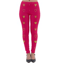 Illustrations Heart Pattern Design Lightweight Velour Leggings