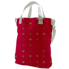 Illustrations Heart Pattern Design Canvas Messenger Bag