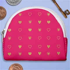 Illustrations Heart Pattern Design Horseshoe Style Canvas Pouch