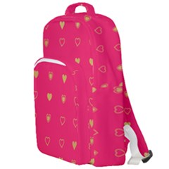 Illustrations Heart Pattern Design Double Compartment Backpack