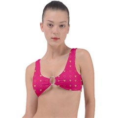 Illustrations Heart Pattern Design Ring Detail Bikini Top