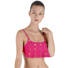 Illustrations Heart Pattern Design Layered Top Bikini Top 