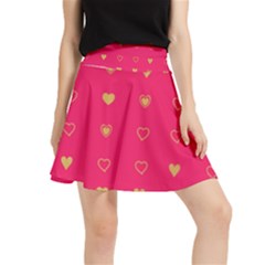 Illustrations Heart Pattern Design Waistband Skirt