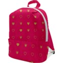 Illustrations Heart Pattern Design Zip Up Backpack View1