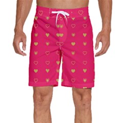 Illustrations Heart Pattern Design Men s Beach Shorts