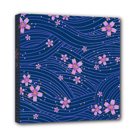 Flowers Floral Background Mini Canvas 8  X 8  (stretched)