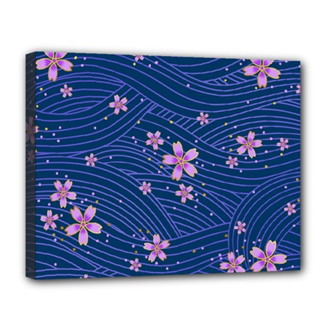 Flowers Floral Background Canvas 14  X 11  (stretched)