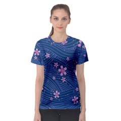 Flowers Floral Background Women s Sport Mesh T-shirt