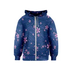 Flowers Floral Background Kids  Zipper Hoodie