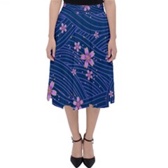 Flowers Floral Background Classic Midi Skirt