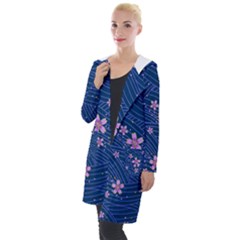 Flowers Floral Background Hooded Pocket Cardigan by Maspions