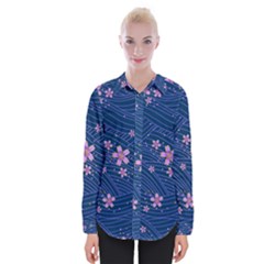 Flowers Floral Background Womens Long Sleeve Shirt