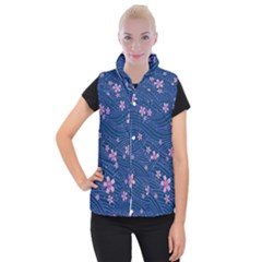 Flowers Floral Background Women s Button Up Vest