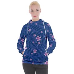 Flowers Floral Background Women s Hooded Pullover by Maspions