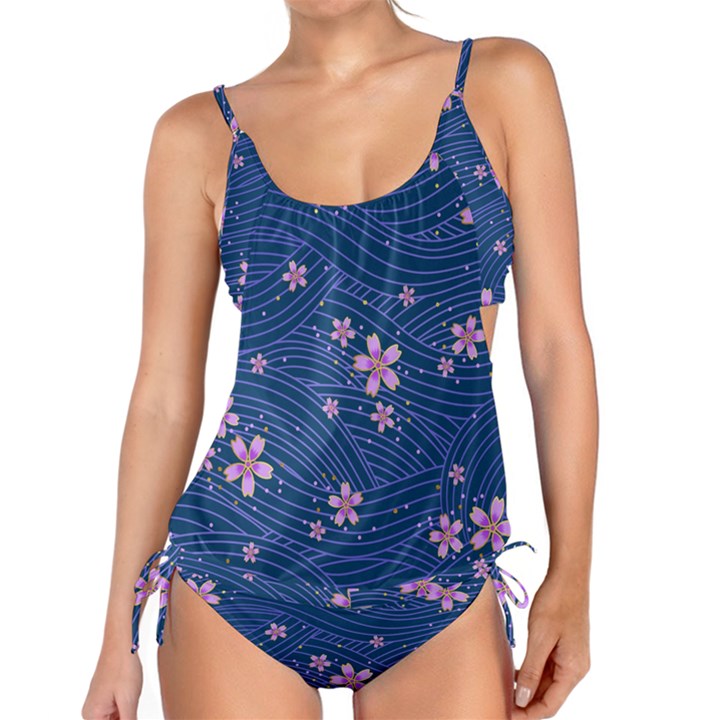 Flowers Floral Background Tankini Set