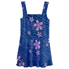 Flowers Floral Background Kids  Layered Skirt Swimsuit