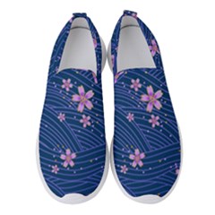 Flowers Floral Background Women s Slip On Sneakers