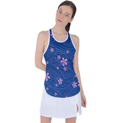 Flowers Floral Background Racer Back Mesh Tank Top