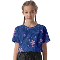 Flowers Floral Background Kids  Basic T-shirt