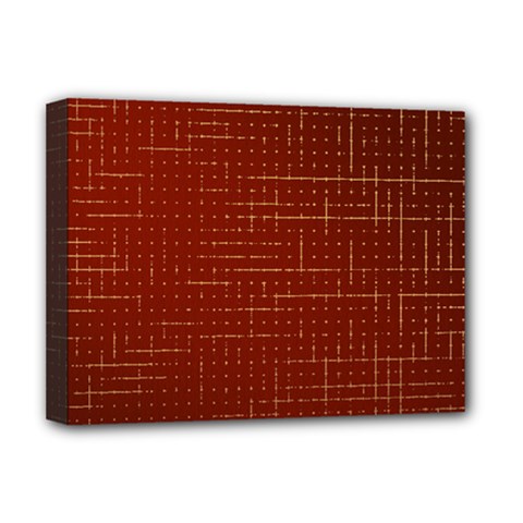 Grid Background Pattern Wallpaper Deluxe Canvas 16  X 12  (stretched) 