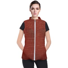 Grid Background Pattern Wallpaper Women s Puffer Vest