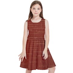 Grid Background Pattern Wallpaper Kids  Skater Dress