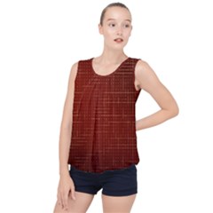 Grid Background Pattern Wallpaper Bubble Hem Chiffon Tank Top