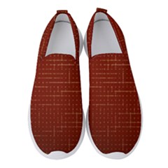 Grid Background Pattern Wallpaper Women s Slip On Sneakers