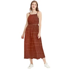 Grid Background Pattern Wallpaper Boho Sleeveless Summer Dress