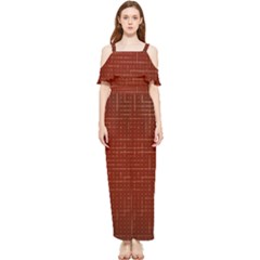 Grid Background Pattern Wallpaper Draped Sleeveless Chiffon Jumpsuit