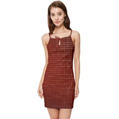 Grid Background Pattern Wallpaper Summer Tie Front Dress by Maspions