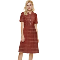 Grid Background Pattern Wallpaper Button Top Knee Length Dress by Maspions