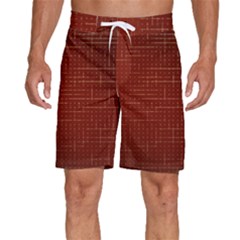 Grid Background Pattern Wallpaper Men s Beach Shorts