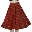 Grid Background Pattern Wallpaper A-Line Full Circle Midi Skirt With Pocket View1