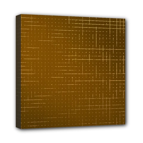 Anstract Gold Golden Grid Background Pattern Wallpaper Mini Canvas 8  X 8  (stretched)