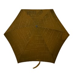 Anstract Gold Golden Grid Background Pattern Wallpaper Mini Folding Umbrellas