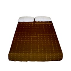 Anstract Gold Golden Grid Background Pattern Wallpaper Fitted Sheet (full/ Double Size) by Maspions