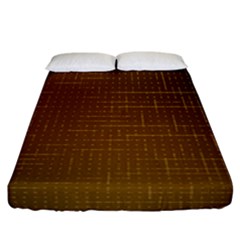 Anstract Gold Golden Grid Background Pattern Wallpaper Fitted Sheet (california King Size)