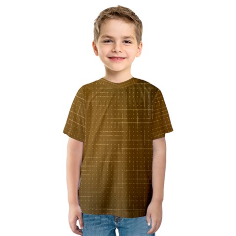 Anstract Gold Golden Grid Background Pattern Wallpaper Kids  Sport Mesh T-shirt by Maspions