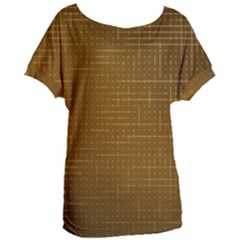 Anstract Gold Golden Grid Background Pattern Wallpaper Women s Oversized T-shirt by Maspions