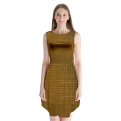 Anstract Gold Golden Grid Background Pattern Wallpaper Sleeveless Chiffon Dress  