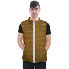 Anstract Gold Golden Grid Background Pattern Wallpaper Men s Puffer Vest by Maspions