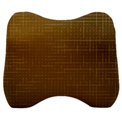 Anstract Gold Golden Grid Background Pattern Wallpaper Velour Head Support Cushion