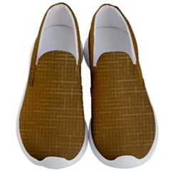 Anstract Gold Golden Grid Background Pattern Wallpaper Men s Lightweight Slip Ons