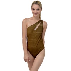 Anstract Gold Golden Grid Background Pattern Wallpaper To One Side Swimsuit