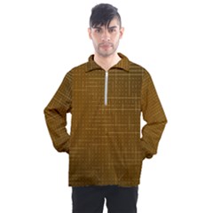 Anstract Gold Golden Grid Background Pattern Wallpaper Men s Half Zip Pullover