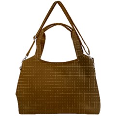 Anstract Gold Golden Grid Background Pattern Wallpaper Double Compartment Shoulder Bag