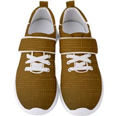 Anstract Gold Golden Grid Background Pattern Wallpaper Men s Velcro Strap Shoes