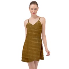 Anstract Gold Golden Grid Background Pattern Wallpaper Summer Time Chiffon Dress